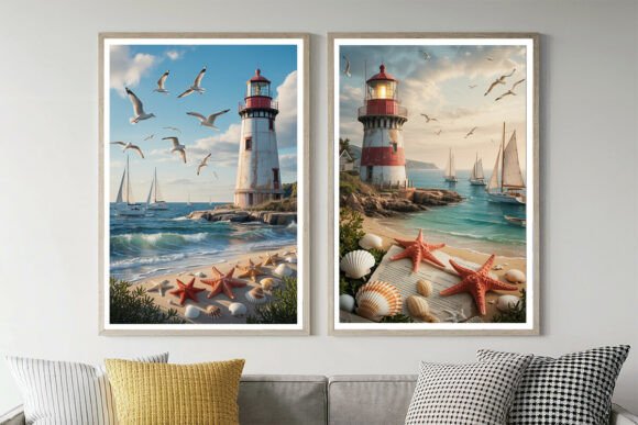 Download Lighthouse by the Sea Junk Journal Kit - Premium Resources