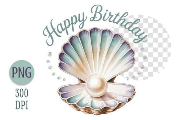 Download Happy Birthday Seashell Pearl Clipart - Happy Collection