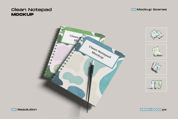 Download Clean Stationery Notepad Mockup - Notepad mockup Collection